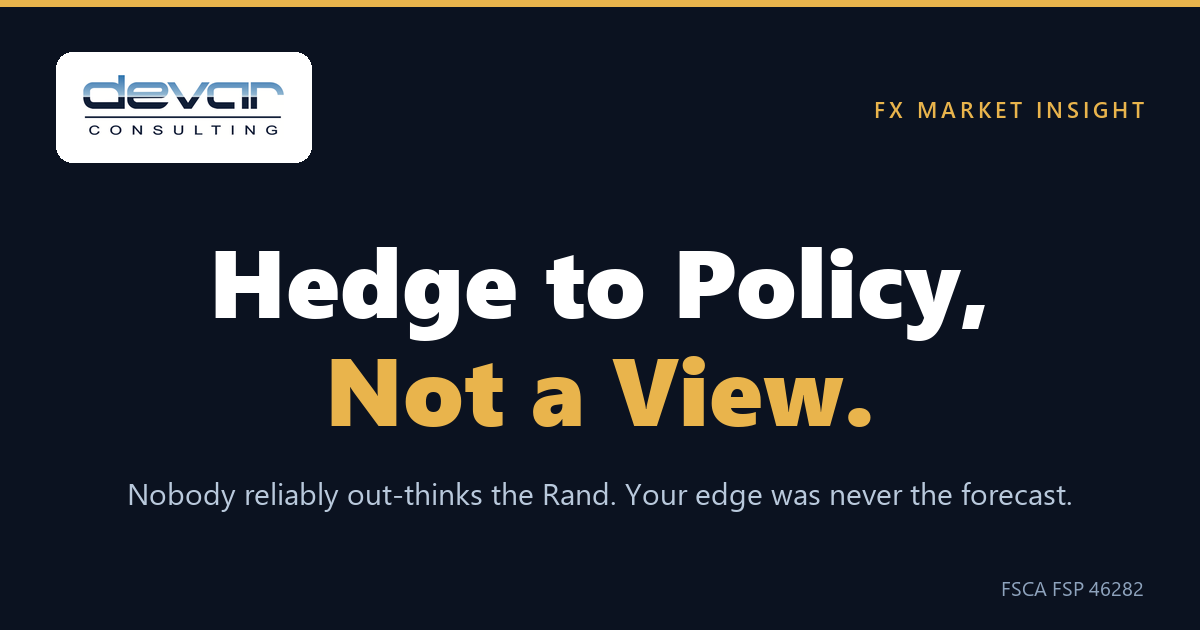 Hedge to Policy, Not a View: why importers and exporters hedge to a policy, not a view